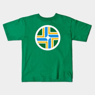 Retro Portland Oregon City Flag // Vintage PDX Grunge Emblem Kids T-Shirt